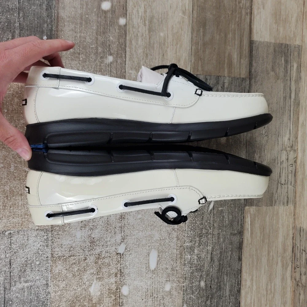 Birkenstock Tennessee‎ Womens Top Sider Shoes Sz 9 White Patent Leather Lace Up